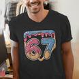 67 Ice Cream Drip Meme Baseball Men's V-Neck T-Shirt 67 Ice Cream Drip Meme Baseball Men's V-Neck T-Shirt