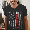 American Flag Baseball Team Baseball Player Baseball Men's V-Neck T-Shirt American Flag Baseball Team Baseball Player Baseball Men's V-Neck T-Shirt