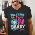 Baseball Or Bows Daddy Loves You Gender Reveal Family Men's V-Neck T-Shirt Baseball Or Bows Daddy Loves You Gender Reveal Family Men's V-Neck T-Shirt