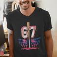 Baseball Drip Shirt Youth Baseball Glove Drip Ice Cream Men's V-Neck T-Shirt