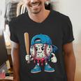 Baseball Drippy Style Apparel For Boys Youth Cool Baseball Men's V-Neck T-Shirt