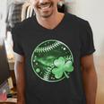 Baseball Irish Shamrock Lucky Clover St Patricks Day Boys Men's V-Neck T-Shirt Baseball Irish Shamrock Lucky Clover St Patricks Day Boys Men's V-Neck T-Shirt