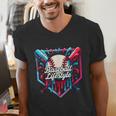 Baseball Lifestyle Shirt Youth Baseball Drip Icecream Boys Men's V-Neck T-Shirt