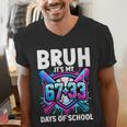 Bruh It's My 67 33 Days Of School Baseball 100 Days Smarter Men's V-Neck T-Shirt Bruh It's My 67 33 Days Of School Baseball 100 Days Smarter Men's V-Neck T-Shirt