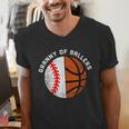 Granny Of Ballers Baseball Basketball Grandma Granny Men's V-Neck T-Shirt