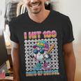 I Hit 100 Days Of School Baseball Ice Cram Drip 100th Boys Men's V-Neck T-Shirt