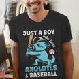 Just A Boy Who Loves Axolotls & Baseball Men's V-Neck T-Shirt Just A Boy Who Loves Axolotls & Baseball Men's V-Neck T-Shirt