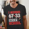 I Scored 6733 100th Days Of School Baseball Six Seven Meme Men's V-Neck T-Shirt I Scored 6733 100th Days Of School Baseball Six Seven Meme Men's V-Neck T-Shirt