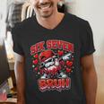 Six Seven Bruh Baseball Cool Valentine’s Day Teens Boys Men's V-Neck T-Shirt