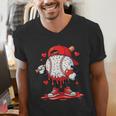 Valentine Baseball Drip Ice Cream Youth Boys Couples Men's V-Neck T-Shirt Valentine Baseball Drip Ice Cream Youth Boys Couples Men's V-Neck T-Shirt