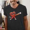 Valentine Baseball Heart Sport Valentines Day Men Boys Kids Men's V-Neck T-Shirt