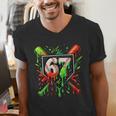 Xmas Baseball Six Seven 67 Meme Ice Cream Drip Men Women Men's V-Neck T-Shirt Xmas Baseball Six Seven 67 Meme Ice Cream Drip Men Women Men's V-Neck T-Shirt