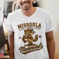 Missoula Mudweasels Retro Minor League Baseball Men's V-Neck T-Shirt