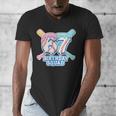 67th Birthday Squad Baseball Ice Cream Drip Birthday Squad Men's V-Neck T-Shirt