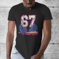 Baseball Drip 67 Meme Six Seven 6-7 Gen Alpha Slang Men's V-Neck T-Shirt Baseball Drip 67 Meme Six Seven 6-7 Gen Alpha Slang Men's V-Neck T-Shirt