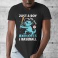 Just A Boy Who Loves Axolotls & Baseball Men's V-Neck T-Shirt Just A Boy Who Loves Axolotls & Baseball Men's V-Neck T-Shirt
