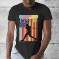 Retro Baseball Drip Boys Ice Cream Patriotic American Flag Men's V-Neck T-Shirt Retro Baseball Drip Boys Ice Cream Patriotic American Flag Men's V-Neck T-Shirt
