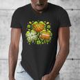 Shamrock Basketball Baseball Drip St Patrick's Day Boys Men Men's V-Neck T-Shirt