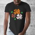 St Patricks Day Shamrock Basketball Baseball Men Boys Kids Men's V-Neck T-Shirt St Patricks Day Shamrock Basketball Baseball Men Boys Kids Men's V-Neck T-Shirt