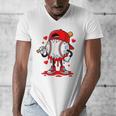 Baseball Drip Valentines Men's V-Neck T-Shirt
