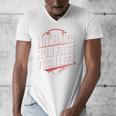 Hit Hard Run Fast Turn Left Baseball Fan Red Graphic Men's V-Neck T-Shirt Hit Hard Run Fast Turn Left Baseball Fan Red Graphic Men's V-Neck T-Shirt