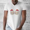 Stop Staring At My Balls Comedy Christmas Baseball Men's V-Neck T-Shirt Stop Staring At My Balls Comedy Christmas Baseball Men's V-Neck T-Shirt