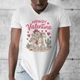 Valentine’s Day Western Life Cowboys Cupid Howdy Valentine Raglan Baseball Tee Men's V-Neck T-Shirt