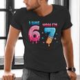 I Was 6 Now I'm 7 Birthday Baseball Drip For Boys Kid Men's V-Neck T-Shirt I Was 6 Now I'm 7 Birthday Baseball Drip For Boys Kid Men's V-Neck T-Shirt