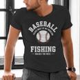 Baseball & Fishing Men's V-Neck T-Shirt Baseball & Fishing Men's V-Neck T-Shirt