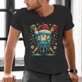 Baseball Drip Boys Youth Santa Christmas Baseball Men's V-Neck T-Shirt Baseball Drip Boys Youth Santa Christmas Baseball Men's V-Neck T-Shirt