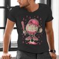 Baseball Drip Ice Cream Breast Cancer Awareness Boys & Girls Men's V-Neck T-Shirt Baseball Drip Ice Cream Breast Cancer Awareness Boys & Girls Men's V-Neck T-Shirt