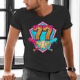Baseball Drip Jersey Number 77 For Players & 77th Birthday Men's V-Neck T-Shirt Baseball Drip Jersey Number 77 For Players & 77th Birthday Men's V-Neck T-Shirt