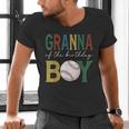 Baseball Granna Of The Birthday Boy Family Matching Men's V-Neck T-Shirt