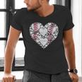 Baseball Heart Love Game Sports Fan Game Day Men's V-Neck T-Shirt Baseball Heart Love Game Sports Fan Game Day Men's V-Neck T-Shirt