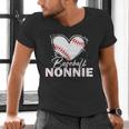Baseball Nonnie Baseball Heart Men's V-Neck T-Shirt Baseball Nonnie Baseball Heart Men's V-Neck T-Shirt