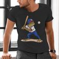 Baseball Puerto Rico Patriotic Flag Boricua Baseball Player Men's V-Neck T-Shirt Baseball Puerto Rico Patriotic Flag Boricua Baseball Player Men's V-Neck T-Shirt