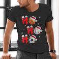 Basketball Baseball Soccer Christmas Ho Ho Ho Santa Xmas Men's V-Neck T-Shirt