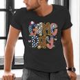 Checkered Leopard Game Day Baseball Men Women Kids Men's V-Neck T-Shirt