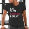 Eat Sleep Baseball Repeat Baseball Player Men's V-Neck T-Shirt