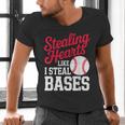 Kids Stealing Hearts Cute Baseball Boys Men's V-Neck T-Shirt Kids Stealing Hearts Cute Baseball Boys Men's V-Neck T-Shirt
