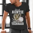 Proud Auntie Of An Official Teenager 13th Birthday Baseball Men's V-Neck T-Shirt Proud Auntie Of An Official Teenager 13th Birthday Baseball Men's V-Neck T-Shirt