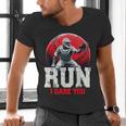 Run I Dare You Baseball Ball Player Catcher Coach Tee Men's V-Neck T-Shirt Run I Dare You Baseball Ball Player Catcher Coach Tee Men's V-Neck T-Shirt