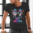 Six Seven Baseball Ice Cream Drip 6 7 Meme Gen Alpha Slang Men's V-Neck T-Shirt