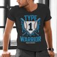 Type 1 Warrior Diabetes Awareness Baseball Enthusiasts Men's V-Neck T-Shirt Type 1 Warrior Diabetes Awareness Baseball Enthusiasts Men's V-Neck T-Shirt