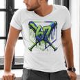 67 Baseball Drip Effect Urban Tee Style 6-7 Meme Graphic Premium Tri-Blend Men's V-Neck T-Shirt