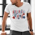 Baseball Mama Mom Mother Vintage Game Day Men's V-Neck T-Shirt Baseball Mama Mom Mother Vintage Game Day Men's V-Neck T-Shirt