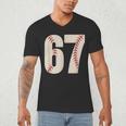 67 Baseball Six Seven 6 7 Meme 67 Men's V-Neck T-Shirt