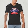 Auntie Rookie Of Year 1st Birthday Baseball Theme Matching Men's V-Neck T-Shirt