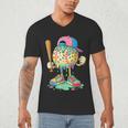 Baseball Drip For Boys Ice Cream Drip Baseball Sport Men's V-Neck T-Shirt