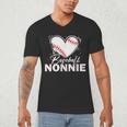 Baseball Nonnie Baseball Heart Men's V-Neck T-Shirt Baseball Nonnie Baseball Heart Men's V-Neck T-Shirt